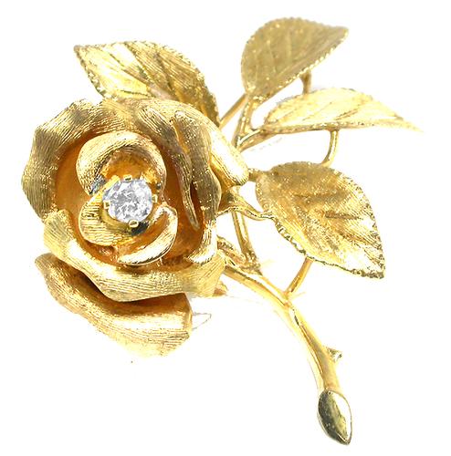 gold rose pin