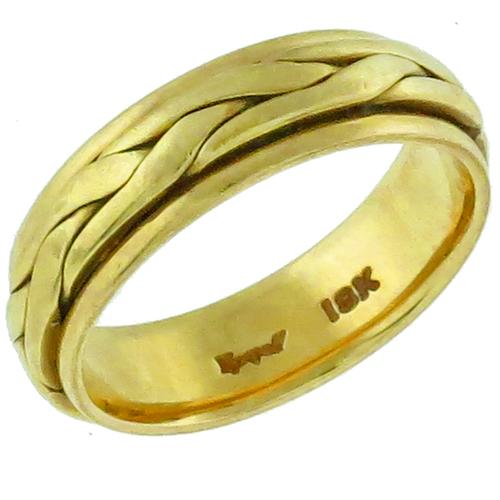 Estate Weave Gold Wedding Band