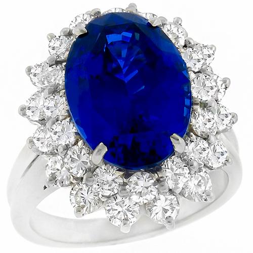 Sapphire cocktail ring vintage sale