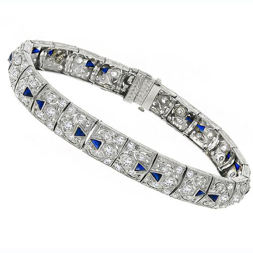 Art deco diamond and sapphire bracelet 2025