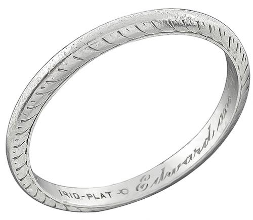 Antique  Platinum Wedding Band