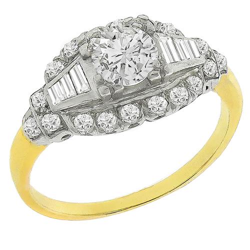 Antique Diamond Gold Engagement Ring