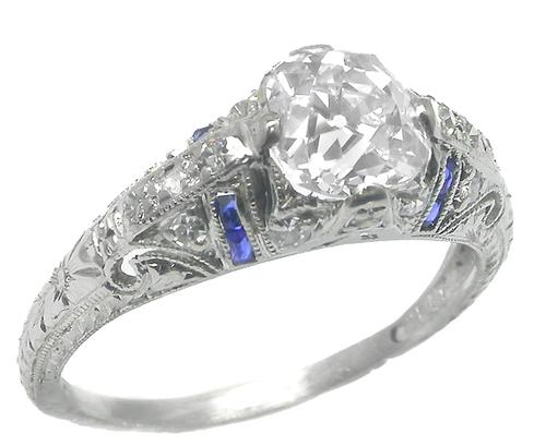 GIA Certified Antique Diamond Engagement Ring
