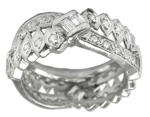 Antique Platinum Wedding Band