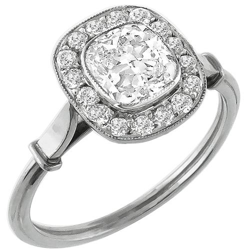 Antique Style EGL  1.01ct  Diamond Engagement Ring