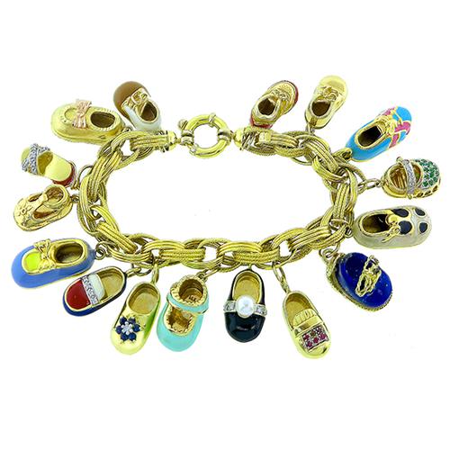 gold baby slippers