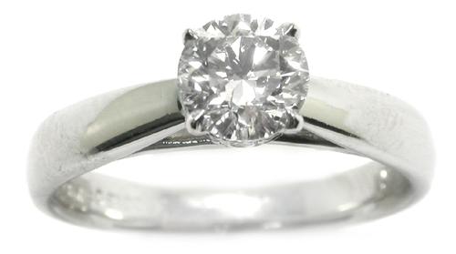 GIA Certified Diamond Platinum Engagement Ring