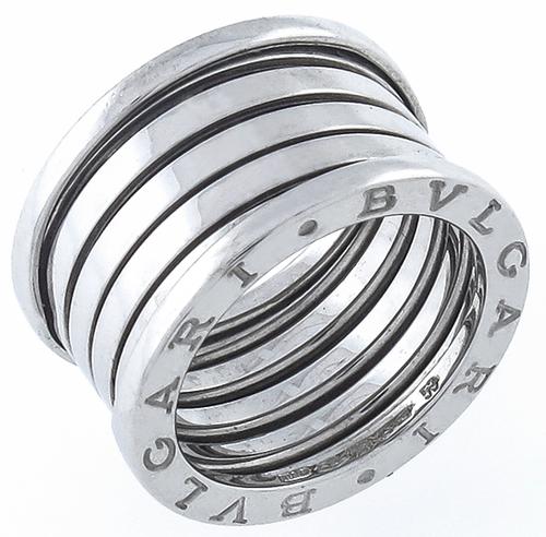 Bulgari 18k White Gold Ring