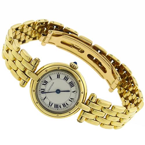 cartier ladies 18k gold watch