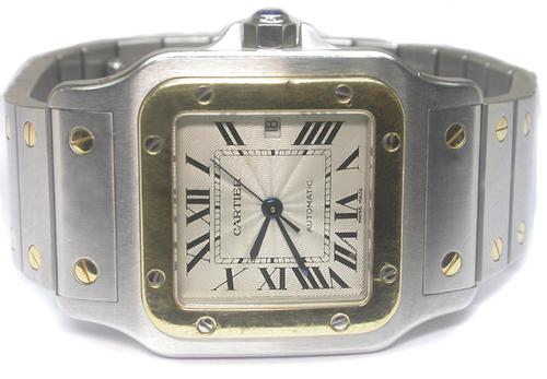 cartier santos two tone mens