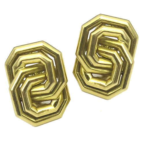 Chaumet 18k Yellow Gold Figure Eight Earrings 