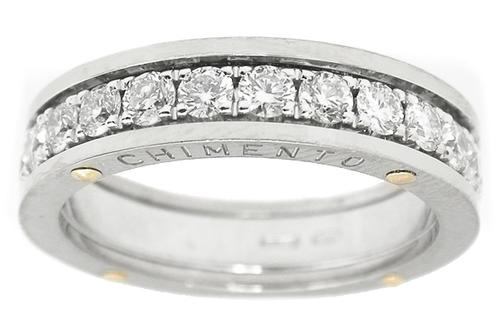 Chimiento 1.15ct Round  Diamond 18k White Gold Eternity Wedding Band 