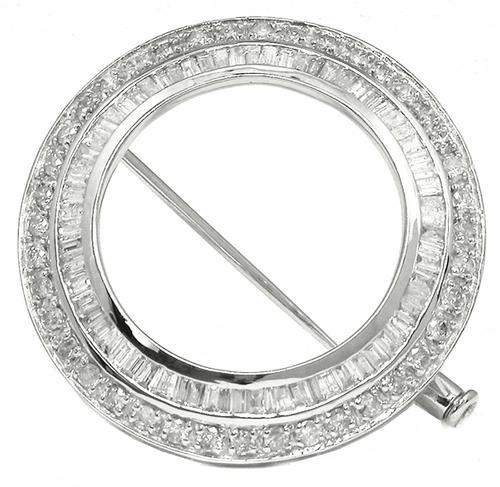 1.50ct Diamond 18k White Gold Pin