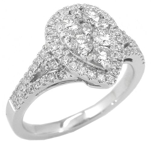 0.85ct Diamond 18k White Gold Ring