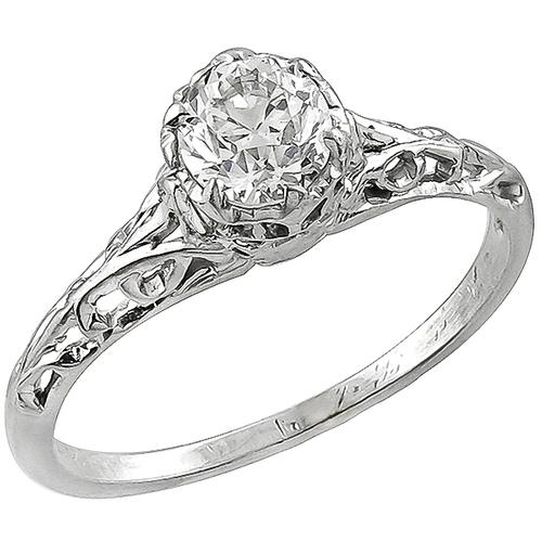 Antique 0.46ct Diamond Engagement Ring 