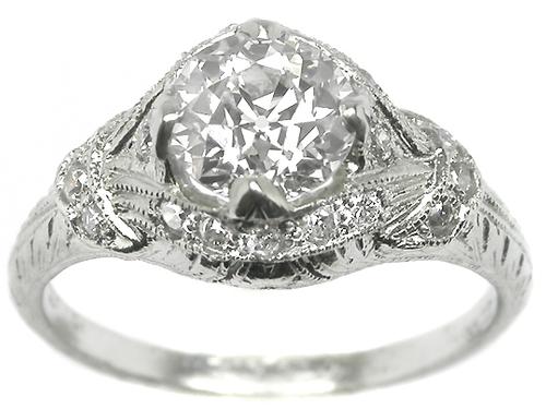 Antique Platinum Engagement Ring