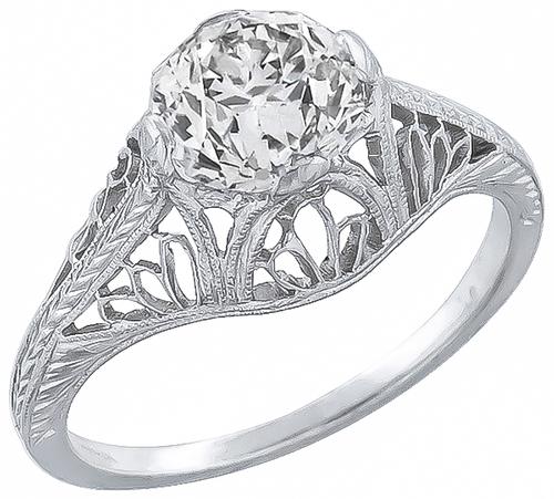 Antique Platinum Engagement Ring