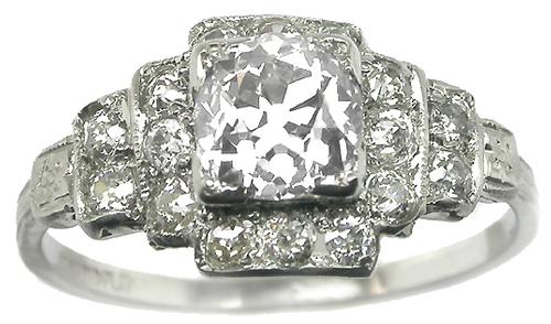 GIA Certified 1.02ct Old Mine cut Antique Diamond Ring 