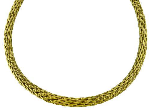 14k Yellow Gold Hollow 4mm Figarope Chain Figaro Rope Necklace with Lo |  Jewelry America