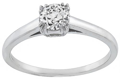 Round Brilliant Cut Diamond Platinum Engagement Ring