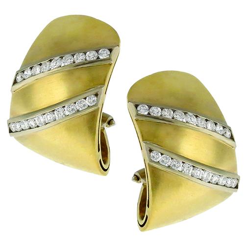 1.90ct Diamond Gold Earrings