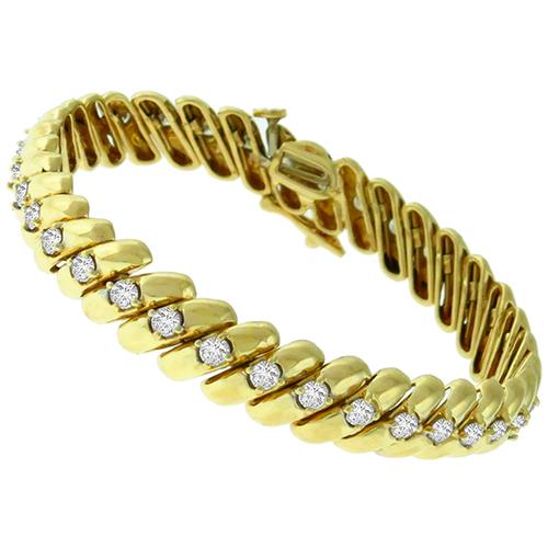 3.60ct Diamond Gold Tennis Bracelet