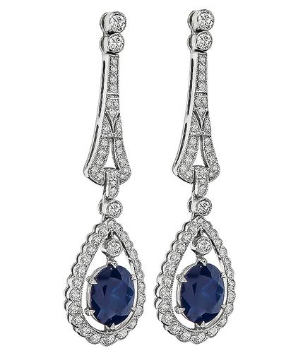 Estate 3 65ct Shire 1 20ct Diamond Earrings New York Cushion Cut Shire Round Diamond 18k Gold Earrings