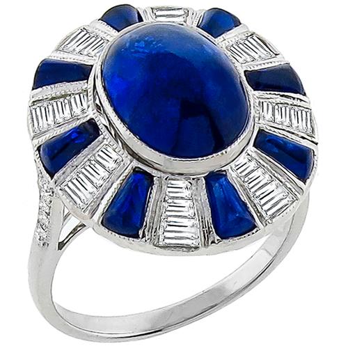 Sapphire Diamond Gold Ring