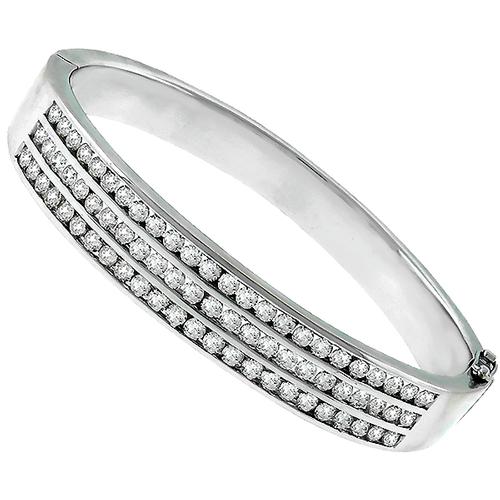 6.00ct Diamond Gold Bangle 