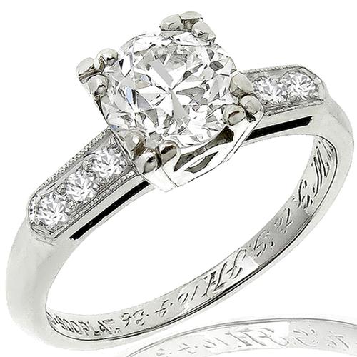 1920s Diamond Platinum Engagement Ring