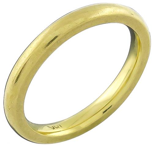 18k Yellow Gold Wedding Band