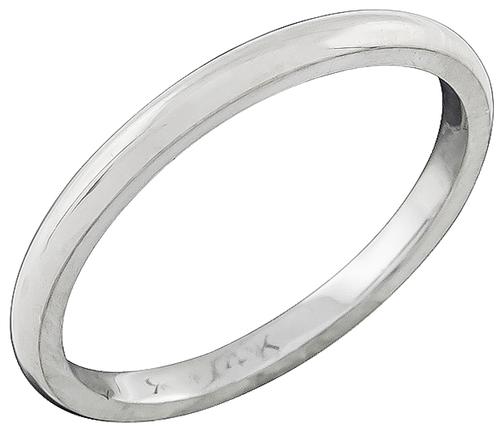 14k White Gold Wedding Band