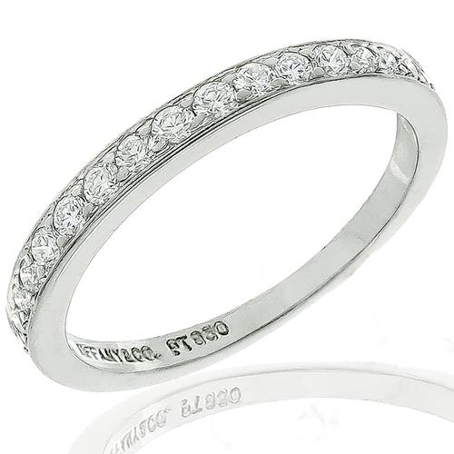 buy estate tiffany co 0 50ct round cut diamonds half eternity