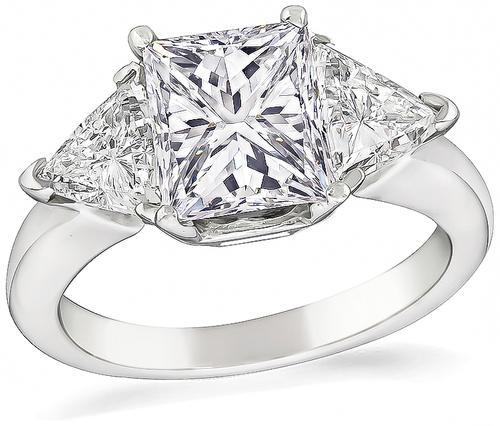 Princess Cut Diamond 14k White Gold Engagement Ring