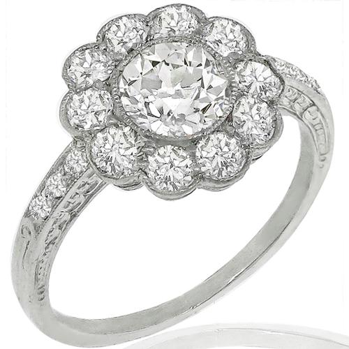 GIA 0.84ct Diamond Platinum Engagement Ring