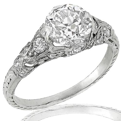 GIA 1.22ct Diamond Platinum Engagement Ring