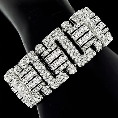 38.00ct Diamond Gold Bracelet