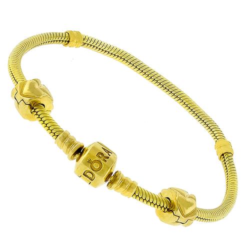 14K Yellow Gold Pandora Charm Bracelet | New York Estate Jewelry