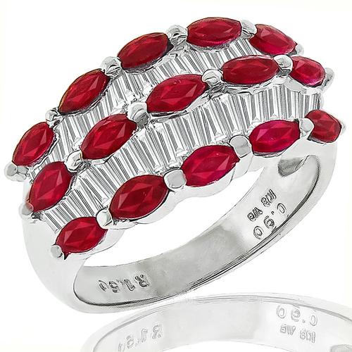 1.50ct Ruby 0.90ct Diamond Gold Ring