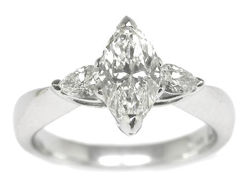 GIA Certified Marquise Cut Diamond Engagement Ring