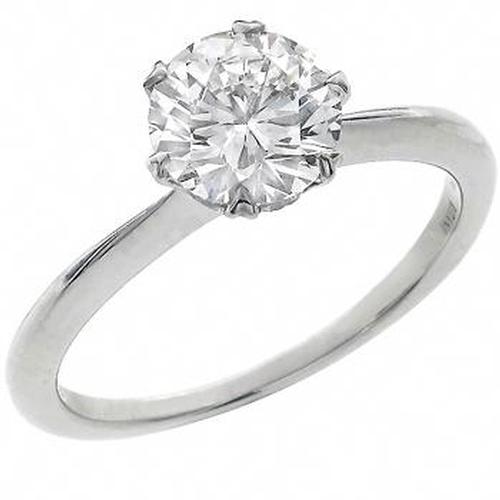 Estate Gia Certified 1.15ct Round Brilliant Diamond Platinum Engagement Ring By Ritani 
