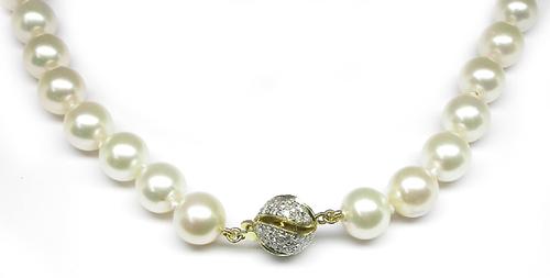 Single pearl necklace shop with diamond