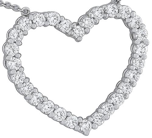 tiffany platinum diamond heart necklace