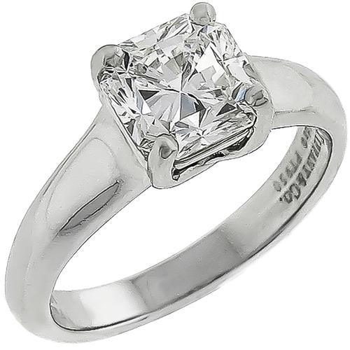 Tiffany Co 1 50ct Lucida Cut Diamond Platinum Enement Ring Tiffany Lucida Diamond Enement Ring