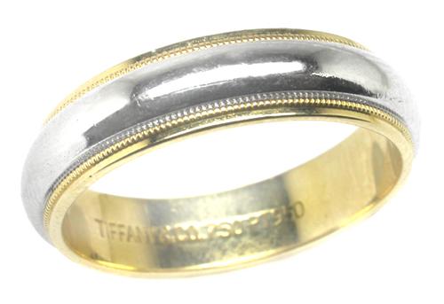 Tiffany Co. 6mm 18k Yellow Gold Platinum Wedding Band