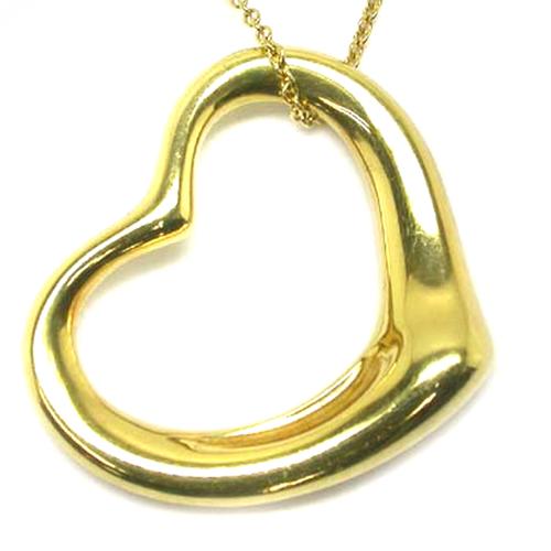 Tiffany Co Elsa Peretti Open Heart 18k Yellow Gold Pendant - Yellow Gold Open Heart Pendant Tiffany Co Elsa Peretti Open Heart 18k Yellow Gold Pendant - Yellow Gold Open Heart Pendant