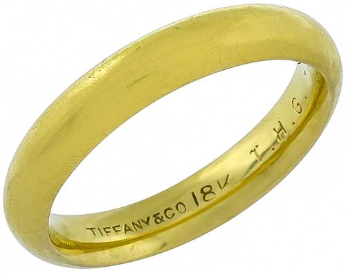 18k Yellow Gold Tiffany & Co Wedding Band