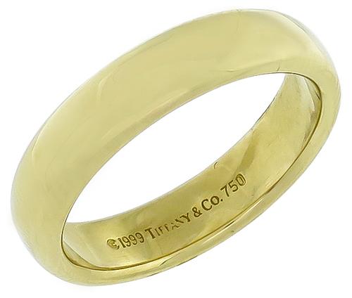 18k Yellow Gold Tiffany & Co Wedding Band