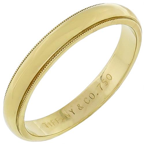 18k Yellow Gold Tiffany & Co Wedding Band