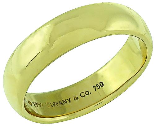 18k Yellow Gold Wedding Band by Tiffany & Co